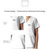 imageMembers Only Womens Cordoba VNeck Scrub Top with 5 Pocket  Medical Scrubs  Hospital Uniform White
