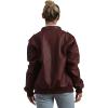 imageMembers Only Womens Faux Leather Iconic Racer JacketBurgundy