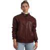 imageMembers Only Womens Faux Leather Iconic Racer JacketBurgundy