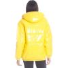 imageMembers Only Womens HiShine Chevron Quilt Puffer Jacket with Nickelodeon Mashup Print LiningYellow