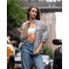 imageMembers Only Womens Packable Oversized JacketLight Grey