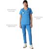 imageMembers Only Womens Palermo Scrub Top with 4 Pocket  Hospital UniformCeil Blue