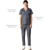 imageMembers Only Womens Palermo Scrub Top with 4 Pocket  Hospital UniformGraphite