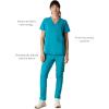 imageMembers Only Womens Palermo Scrub Top with 4 Pocket  Hospital UniformTeal