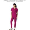 imageMembers Only Womens Palermo Scrub Top with 4 Pocket  Hospital UniformWine