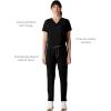 imageMembers Only Womens Reus Open Bottom Scrub Pant  Medical Scrubs  Hospital Uniform Black