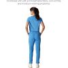 imageMembers Only Womens Reus Open Bottom Scrub Pant  Medical Scrubs  Hospital Uniform Ceil Blue