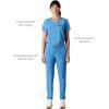 imageMembers Only Womens Reus Open Bottom Scrub Pant  Medical Scrubs  Hospital Uniform Ceil Blue
