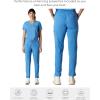 imageMembers Only Womens Reus Open Bottom Scrub Pant  Medical Scrubs  Hospital Uniform Ceil Blue