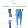 imageMembers Only Womens Reus Open Bottom Scrub Pant  Medical Scrubs  Hospital Uniform Ceil Blue
