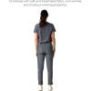 imageMembers Only Womens Reus Open Bottom Scrub Pant  Medical Scrubs  Hospital Uniform Graphite