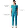 imageMembers Only Womens Reus Open Bottom Scrub Pant  Medical Scrubs  Hospital Uniform Teal