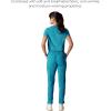 imageMembers Only Womens Reus Open Bottom Scrub Pant  Medical Scrubs  Hospital Uniform Teal