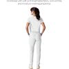 imageMembers Only Womens Reus Open Bottom Scrub Pant  Medical Scrubs  Hospital Uniform White