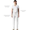 imageMembers Only Womens Reus Open Bottom Scrub Pant  Medical Scrubs  Hospital Uniform White