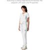imageMembers Only Womens Reus Open Bottom Scrub Pant  Medical Scrubs  Hospital Uniform White