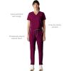 imageMembers Only Womens Reus Open Bottom Scrub Pant  Medical Scrubs  Hospital Uniform Wine