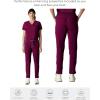 imageMembers Only Womens Reus Open Bottom Scrub Pant  Medical Scrubs  Hospital Uniform Wine