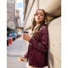 imageMembers Only Womens Satin Bomber JacketBurgundy