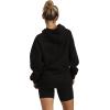 imageMembers Only Womens Taylor Double Zipper Pullover Oversized HoodieBlack