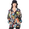 imageMembers Only Womens Windbreaker Camo Mash Print Jacket  Lightweight  Timeless Style  Zip Closure  Black Medium