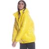 imageMembers Only Womens HiShine Chevron Quilt Puffer Jacket with Nickelodeon Mashup Print LiningYellow