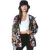 imageMembers Only Womens Windbreaker Camo Mash Print Jacket  Lightweight  Timeless Style  Zip Closure  Black Medium