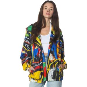 imageBasquiat Windbreaker Oversized Jacket  Black Black  Large