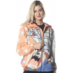 imageMembers Only Big Bugs Windbreaker Oversized Jacket for Women  Versatile Style  Comfortable Orange Small