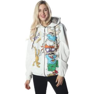imageMembers Only Chucky Placement Windbreaker Oversized Jacket for Women White Large