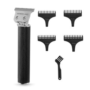 imageMembers Only Hair Trimmer for Men Lithium TBlade Hair ampamp Beard HighPerformance StainlessSteel Blades Close Trim Design TypeC Rechargeable Battery 4 Length Guards Cleaning Brush6Piece
