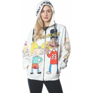 imageMembers Only Hey Arnold Windbreaker Oversized Jacket for Women White Medium