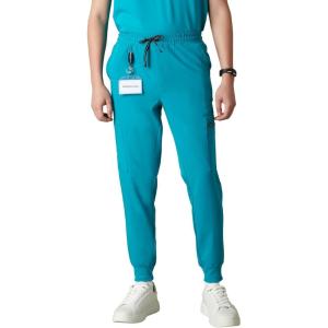 imageMembers Only London Drawstring Mens Jogger Pants Medical Scrubs Set Hospital Scrub PantsTeal