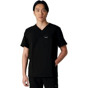 imageMembers Only Manchester VNeck Scrub Top with Pockets  Medical Scrubs for Men Hospital Uniform  Comfortable Stretch FabricBlack