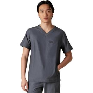 imageMembers Only Manchester VNeck Scrub Top with Pockets  Medical Scrubs for Men Hospital Uniform  Comfortable Stretch FabricGraphite