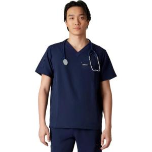 imageMembers Only Manchester VNeck Scrub Top with Pockets  Medical Scrubs for Men Hospital Uniform  Comfortable Stretch FabricNavy