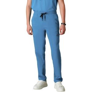 imageMembers Only Mens Hampton Open Bottom Scrub  Mens Scrub Pants  Jogger Scrubs for Men  Mens Medical Scrub PantsCeil Blue
