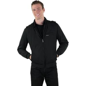 imageMembers Only Mens Iconic Racer Quilted Lining Jacket Slim FitBlack