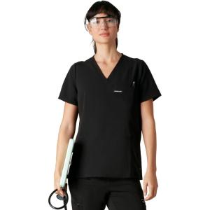 imageMembers Only Siena Double Chest ampamp Pouch Pocket Medical Scrub Top for Women Hospital UniformBlack