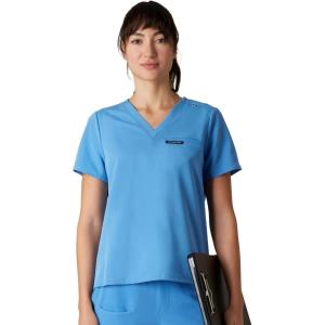 imageMembers Only Womens Bari Scrub Top with 1 Pocket Hospital UniformCeil Blue