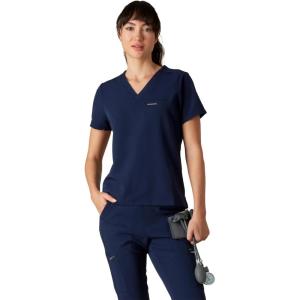 imageMembers Only Womens Bari Scrub Top with 1 Pocket Hospital UniformNavy