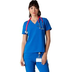 imageMembers Only Womens Bari Scrub Top with 1 Pocket Hospital UniformRoyal Blue