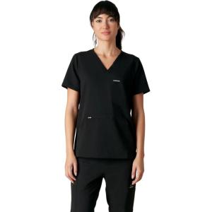 imageMembers Only Womens Cordoba VNeck Scrub Top with 5 Pocket  Medical Scrubs  Hospital Uniform Black