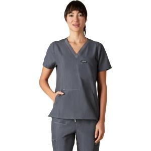 imageMembers Only Womens Cordoba VNeck Scrub Top with 5 Pocket  Medical Scrubs  Hospital Uniform Graphite
