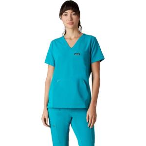 imageMembers Only Womens Cordoba VNeck Scrub Top with 5 Pocket  Medical Scrubs  Hospital Uniform Teal