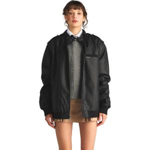 imageMembers Only Womens Faux Leather Iconic Racer JacketBlack
