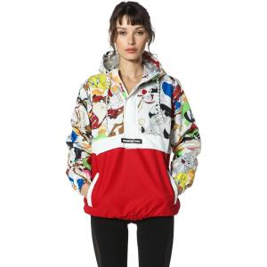 imageMembers Only Womens Looney Tunes Print Windbreaker Oversized Jacket