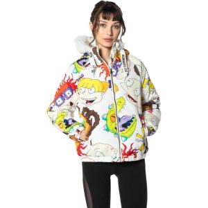imageMembers Only Womens Nickelodeon Snorkel Bomber Jacket  Zip Closure  Lightweight White Large