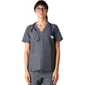 imageMembers Only Womens Palermo Scrub Top with 4 Pocket  Hospital UniformGraphite