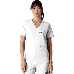 imageMembers Only Womens Palermo Scrub Top with 4 Pocket  Hospital UniformWhite